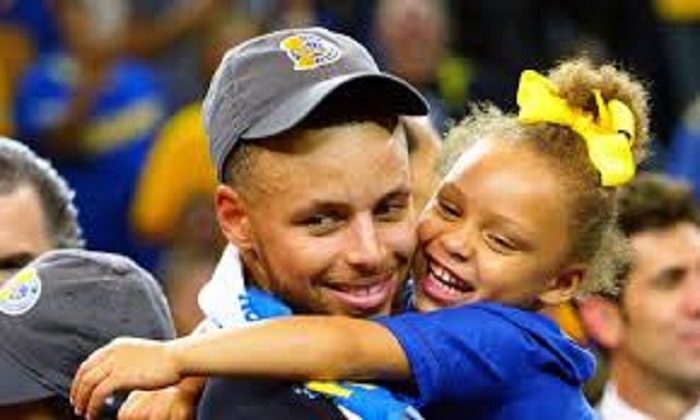NBA star Steph Curry with his daughter Riley